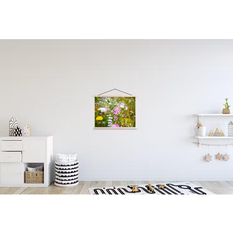 Schoolplaat - Bloemen - Natuur - Groen - Gras - Paars - Wit — 3