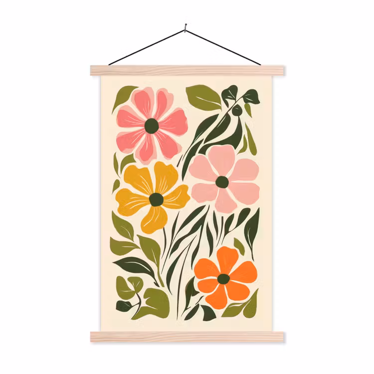 Schoolplaat - Bloemen - Speels - Kleurrijk — 1