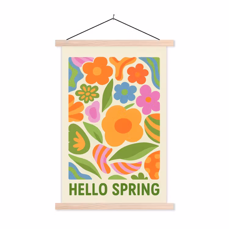 Schoolplaat - Illustratie - Bloemen - Quote - Kleurrijk — 1