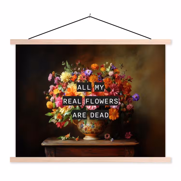 Schoolplaat - Kleur - Bloemen - Vintage - Bloemenvaas — 1