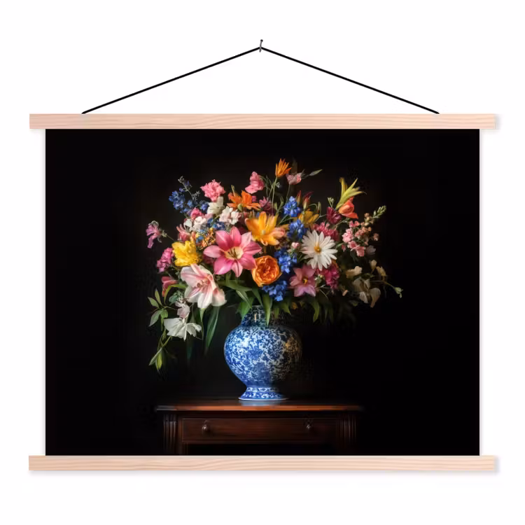 Schoolplaat - Kleur - Vaas - Bloemen - Boeket — 1