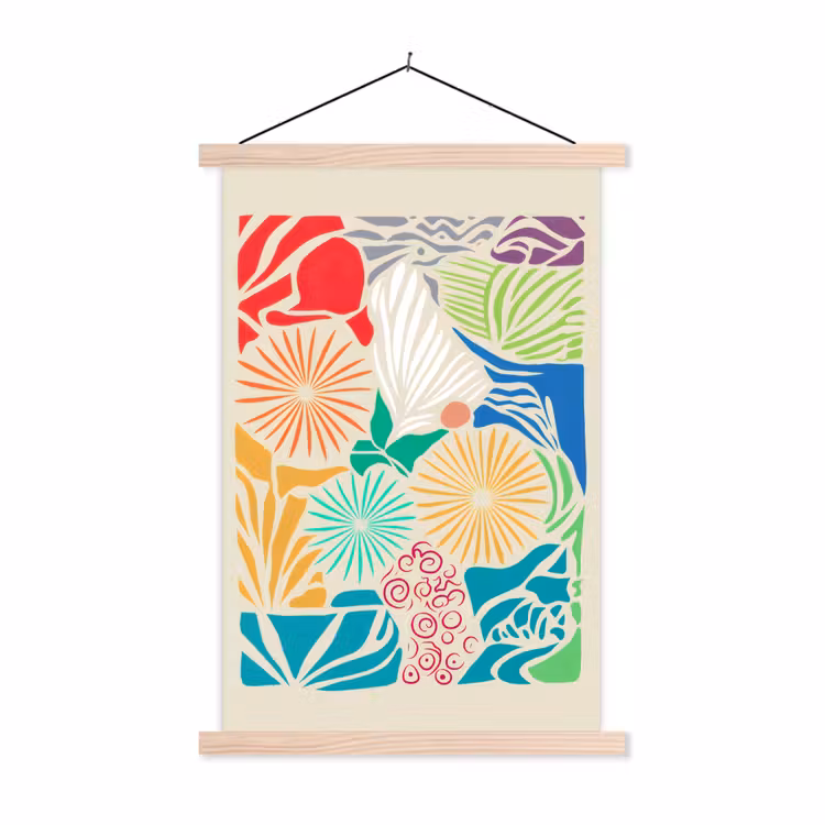 Schoolplaat - Kleurrijk - Abstract - Bloemen - Patronen — 1