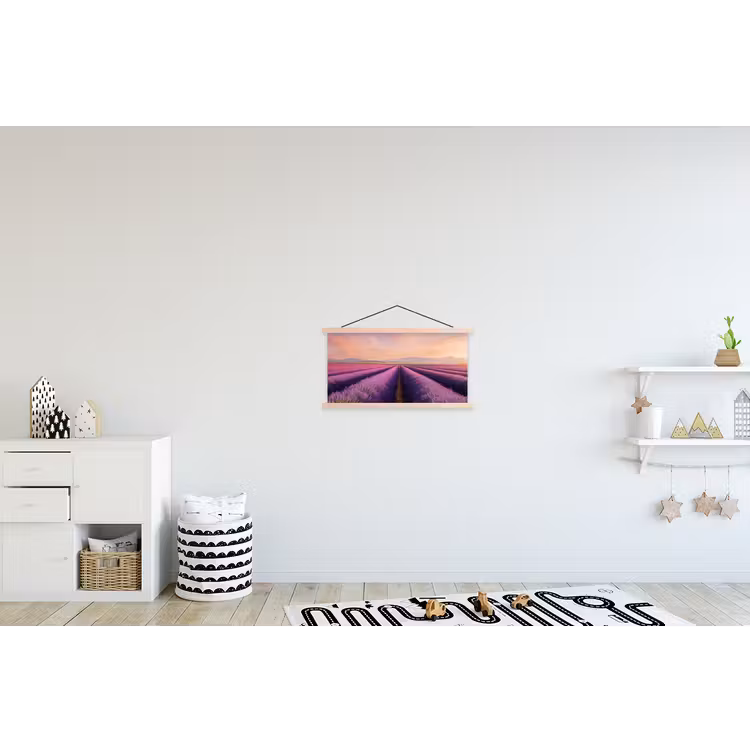 Schoolplaat - Lavendelveld - Zonsondergang - Paars - Bloemen — 3