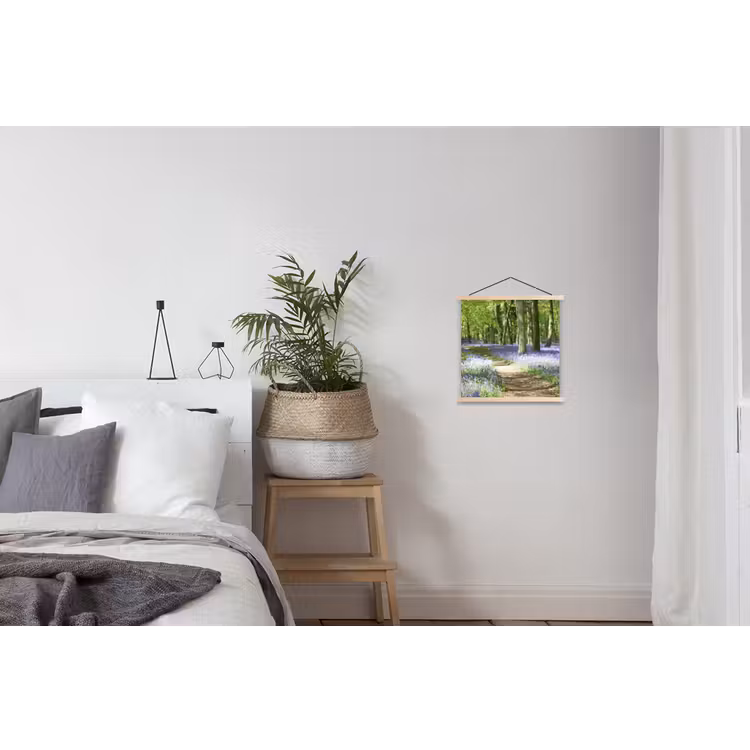 Schoolplaat - Bos - Pad - Bloemen - Paars - Groen - Natuur — 2