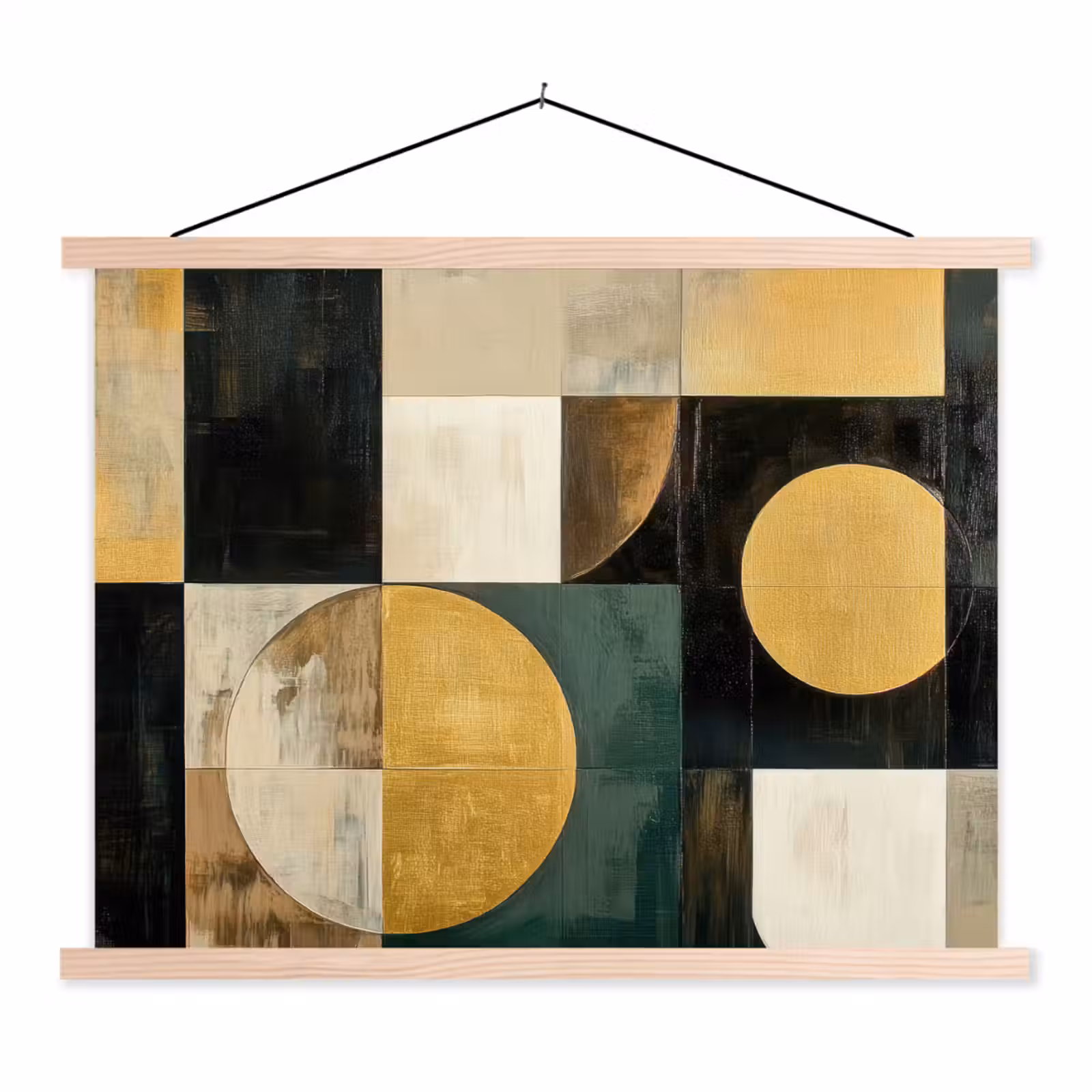 Schoolplaat - Abstract - Goud - Brons - Vormen - Geometrisch — 1