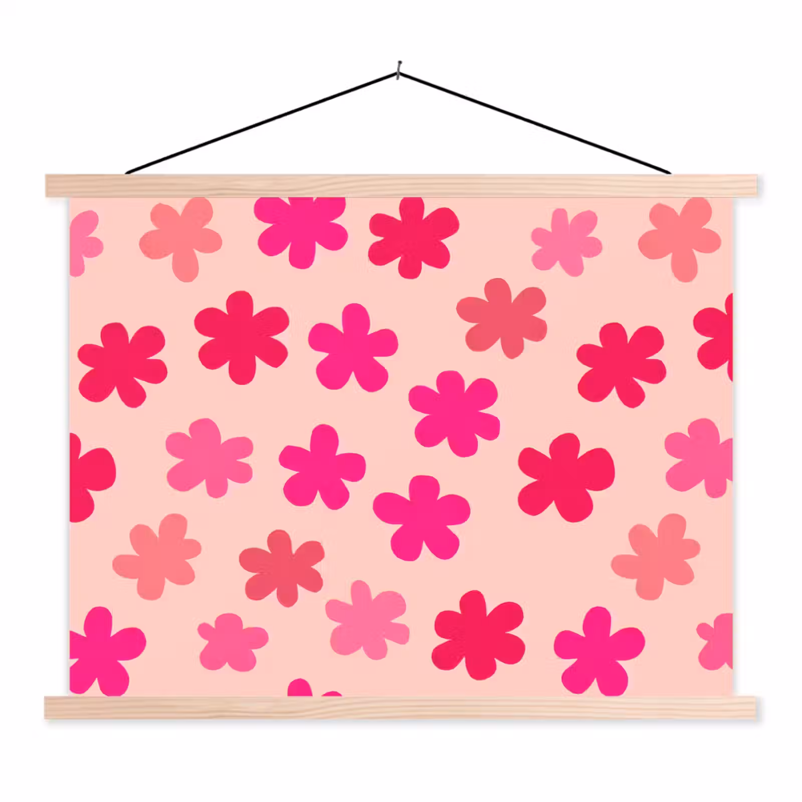 Schoolplaat - Bloemen - Patroon - Roze — 1