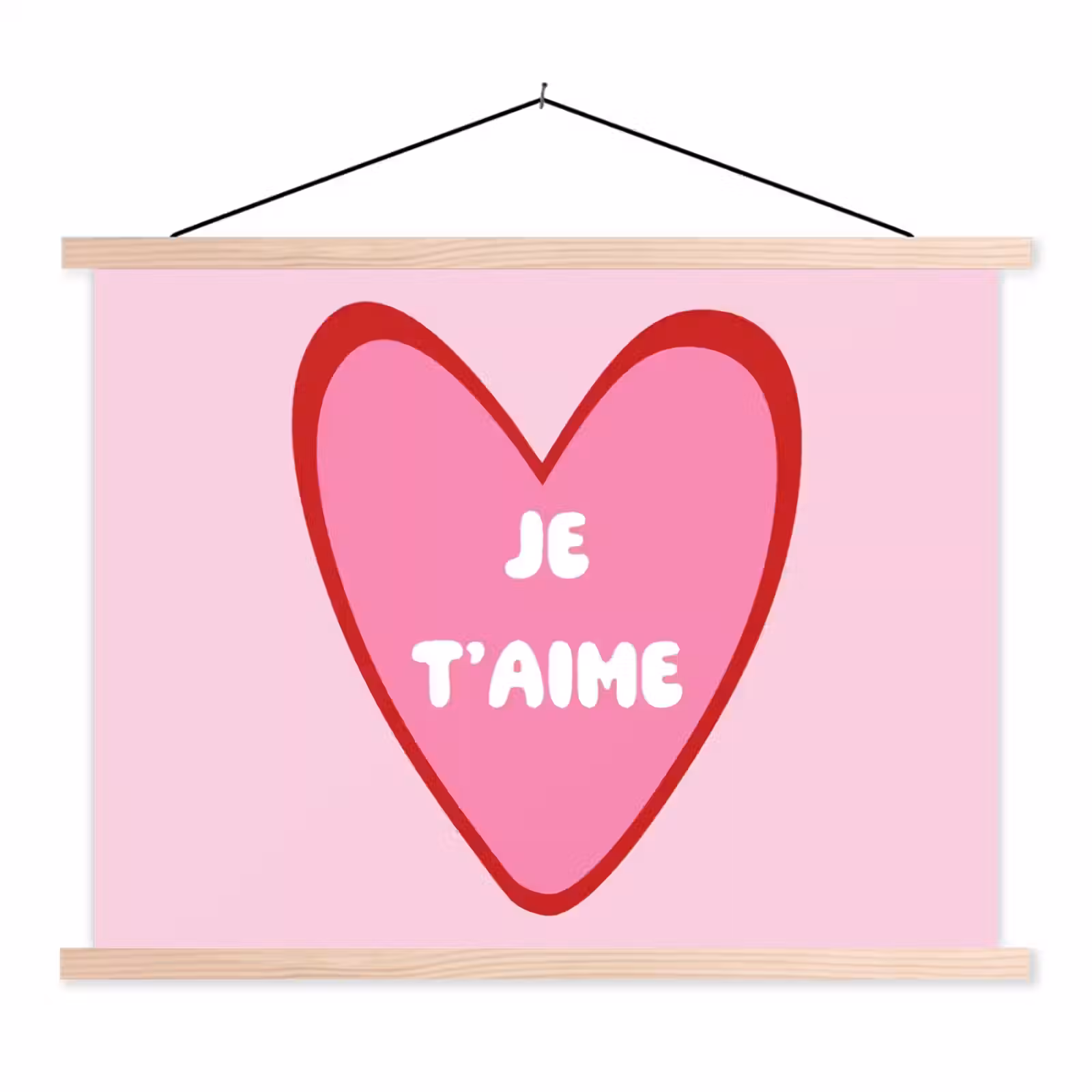 Schoolplaat - Hart - Frans - Valentijn - Roze — 1