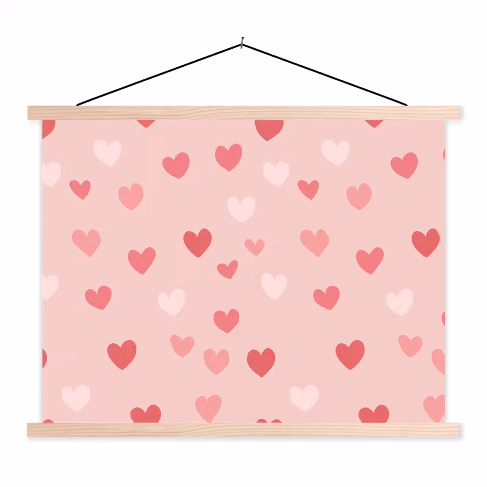 Schoolplaat - Hartjes - Patroon - Roze — 1