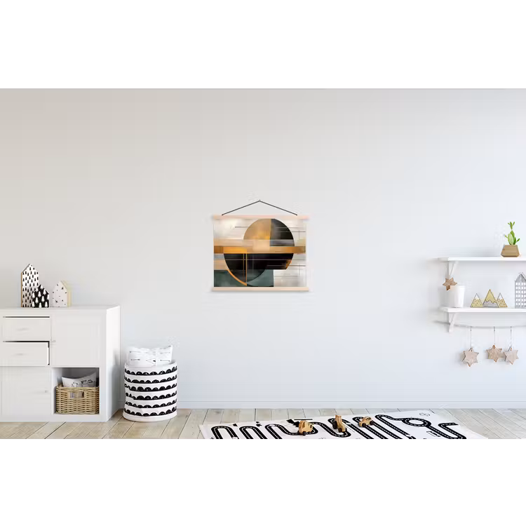 Schoolplaat - Abstract - Goud - Brons - Groen - Vormen - Modern — 3