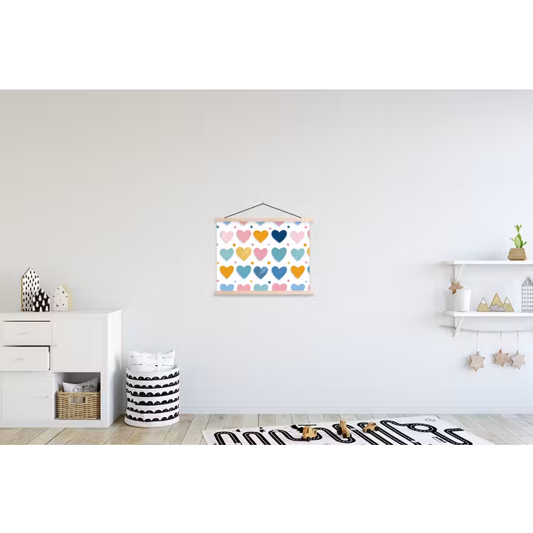 Schoolplaat - Hartjes - Pastel - Patroon — 3