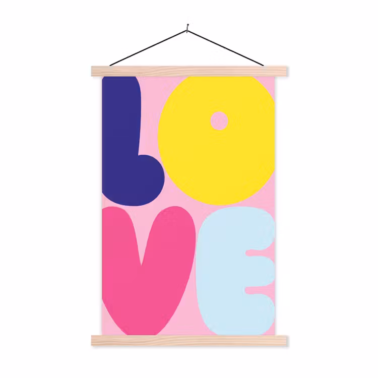 Schoolplaat - Love - Valentijn - Kleurrijk — 1