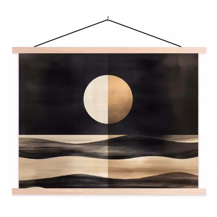 Schoolplaat - Maan - Cirkel - Goud — 1