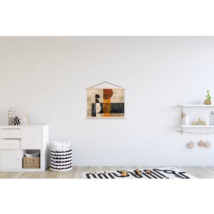 Schoolplaat - Modern - Kunst - Beige - Industrieel — 3