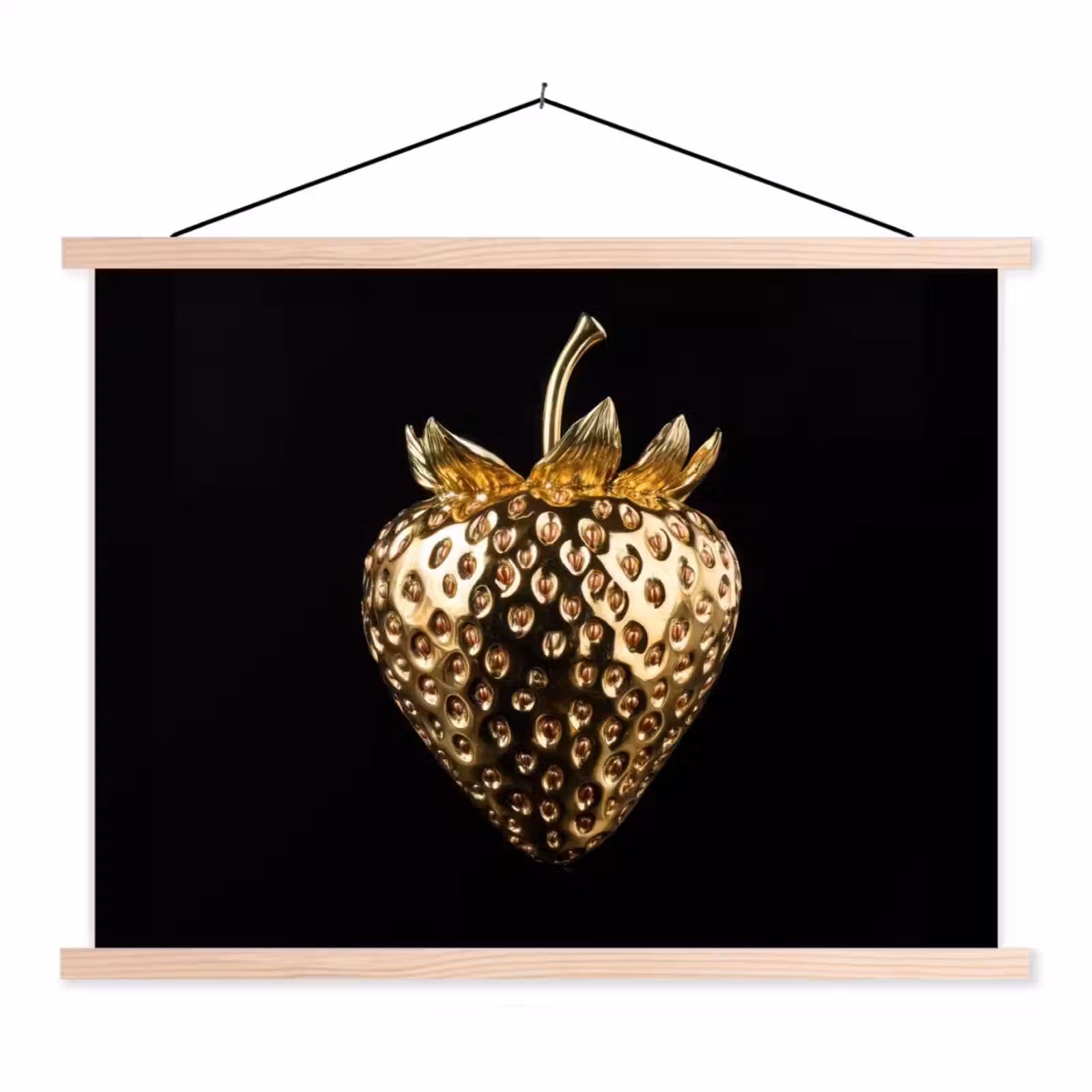 Schoolplaat - Aardbei - Goud - Zwart - Chrome — 1