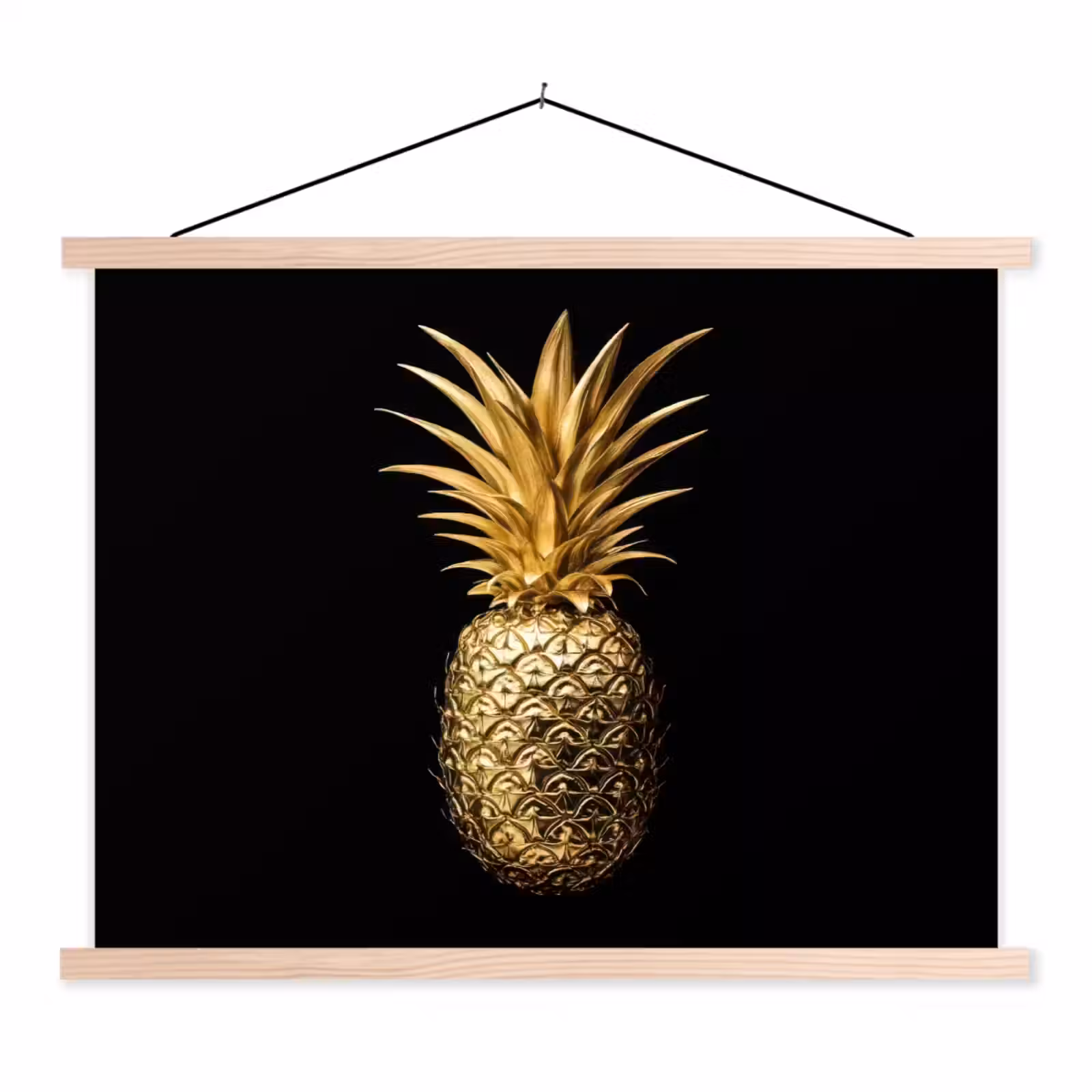 Schoolplaat - Ananas - Zwart - Goud - Luxe — 1