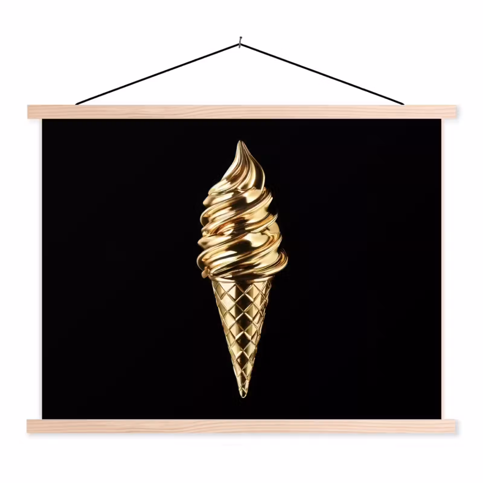 Schoolplaat - Ijs - Goud - Zwart - Eten — 1