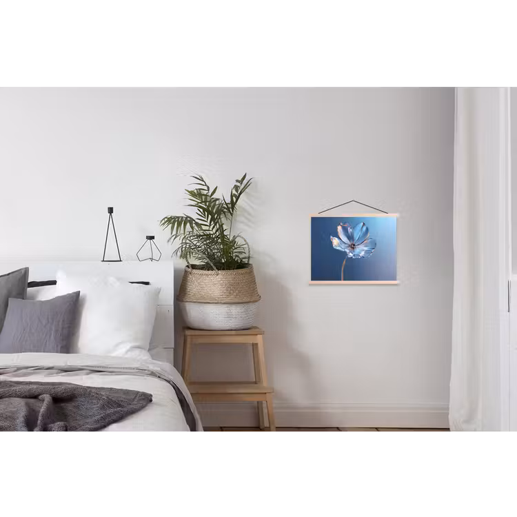 Schoolplaat - Blauw - Bloem - Glazen - Sierlijk — 2