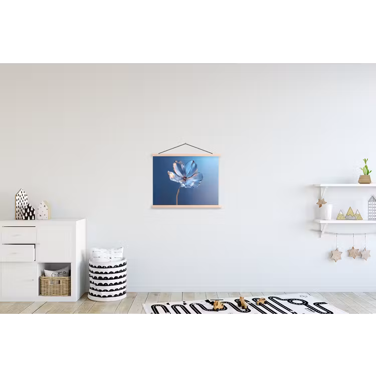Schoolplaat - Blauw - Bloem - Glazen - Sierlijk — 3