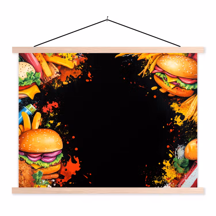 Schoolplaat - Fastfood - Graffiti - Hamburger - Eten - Modern — 1