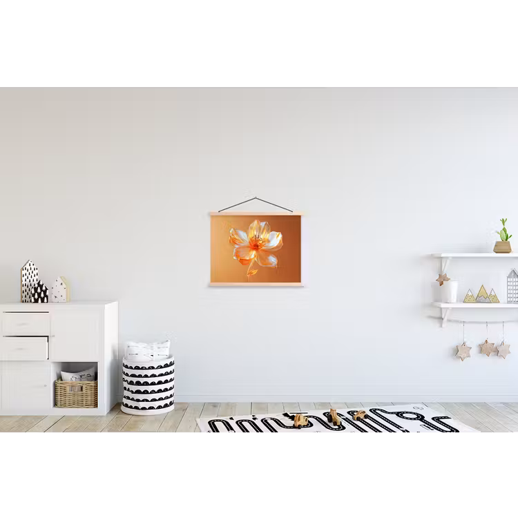 Schoolplaat - Glazen - Bloem - Oranje — 3