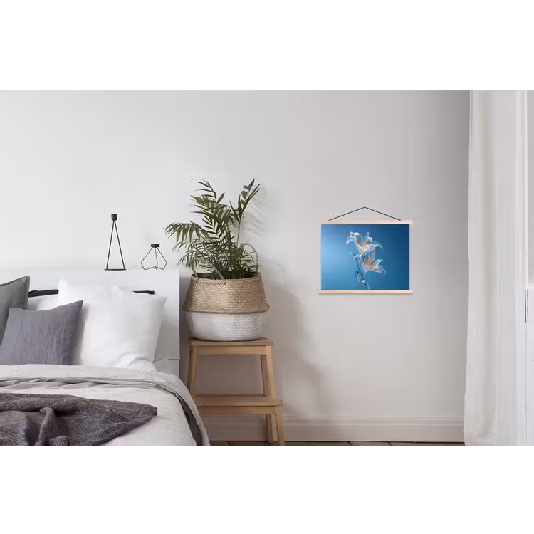 Schoolplaat - Lelies - Blauw - Glazen — 2