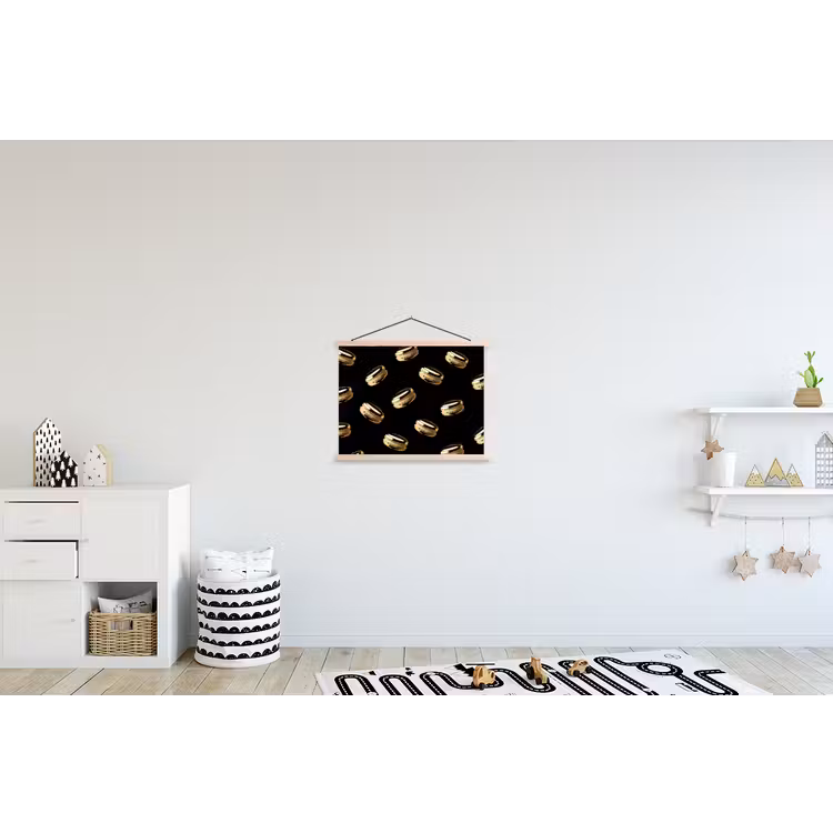 Schoolplaat - Macarons - Patroon - Goud - Zwart — 3