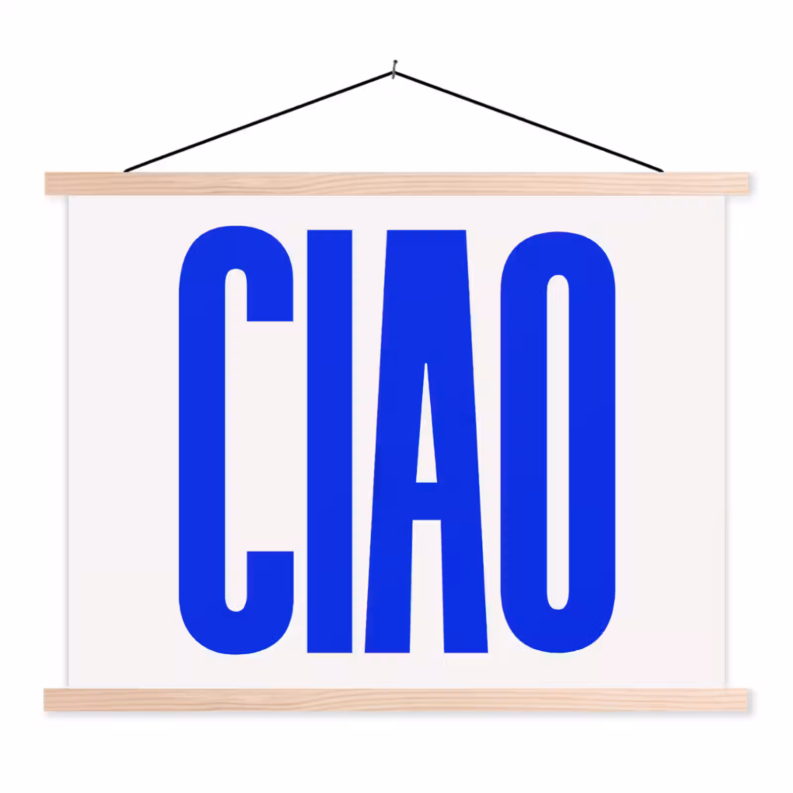 Schoolplaat - Ciao - Hoofdletters - Blauw - Minimalistisch — 1
