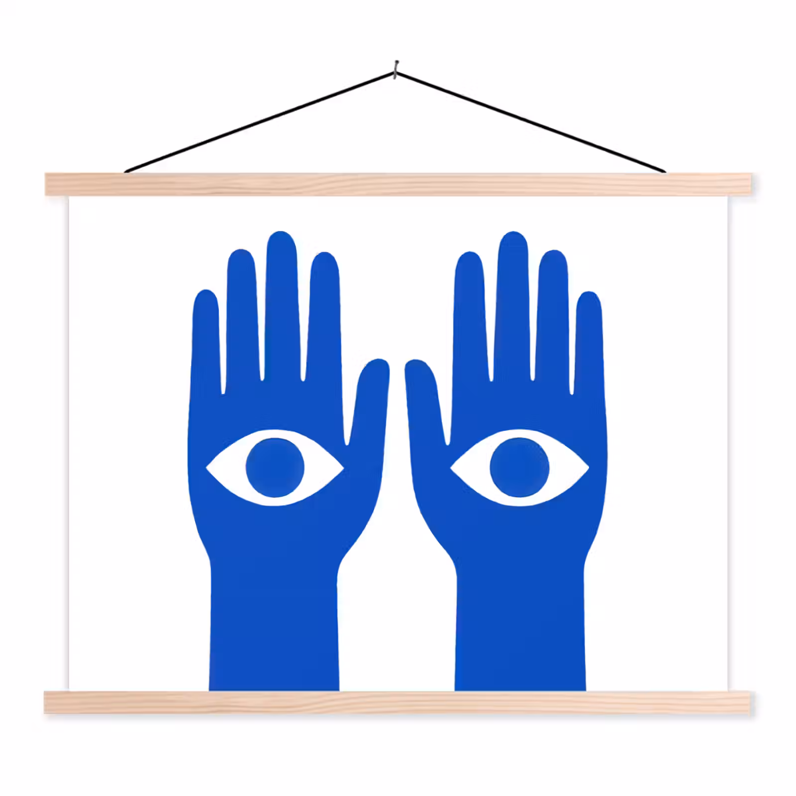 Schoolplaat - Handen - Twee - Ogen - Blauw — 1