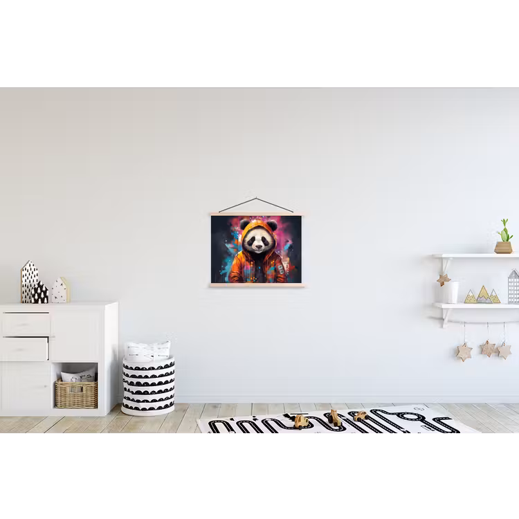 Schoolplaat - Panda - Jas - Graffiti - Oranje — 3
