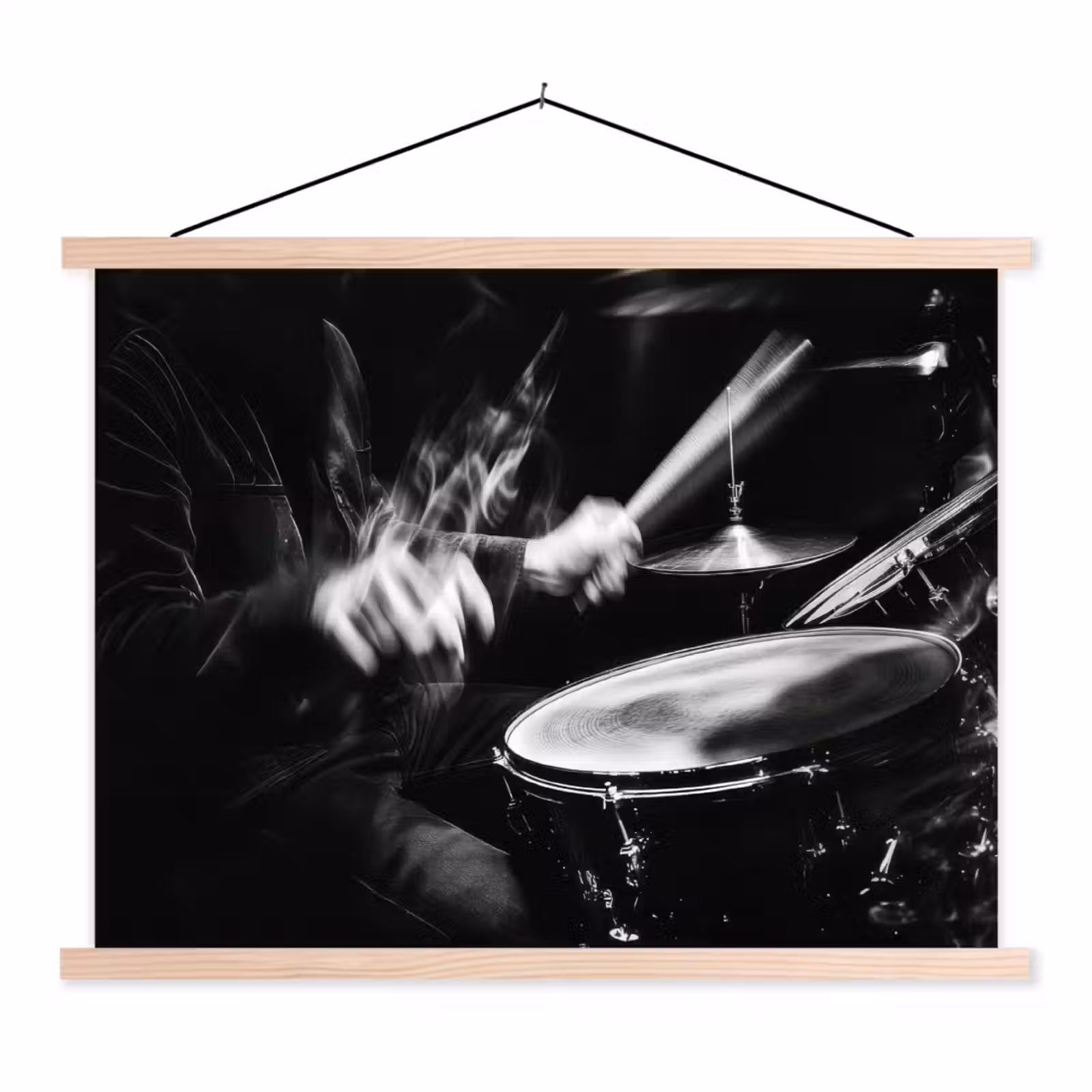 Schoolplaat - Drummer - Zwart - Drumstel — 1