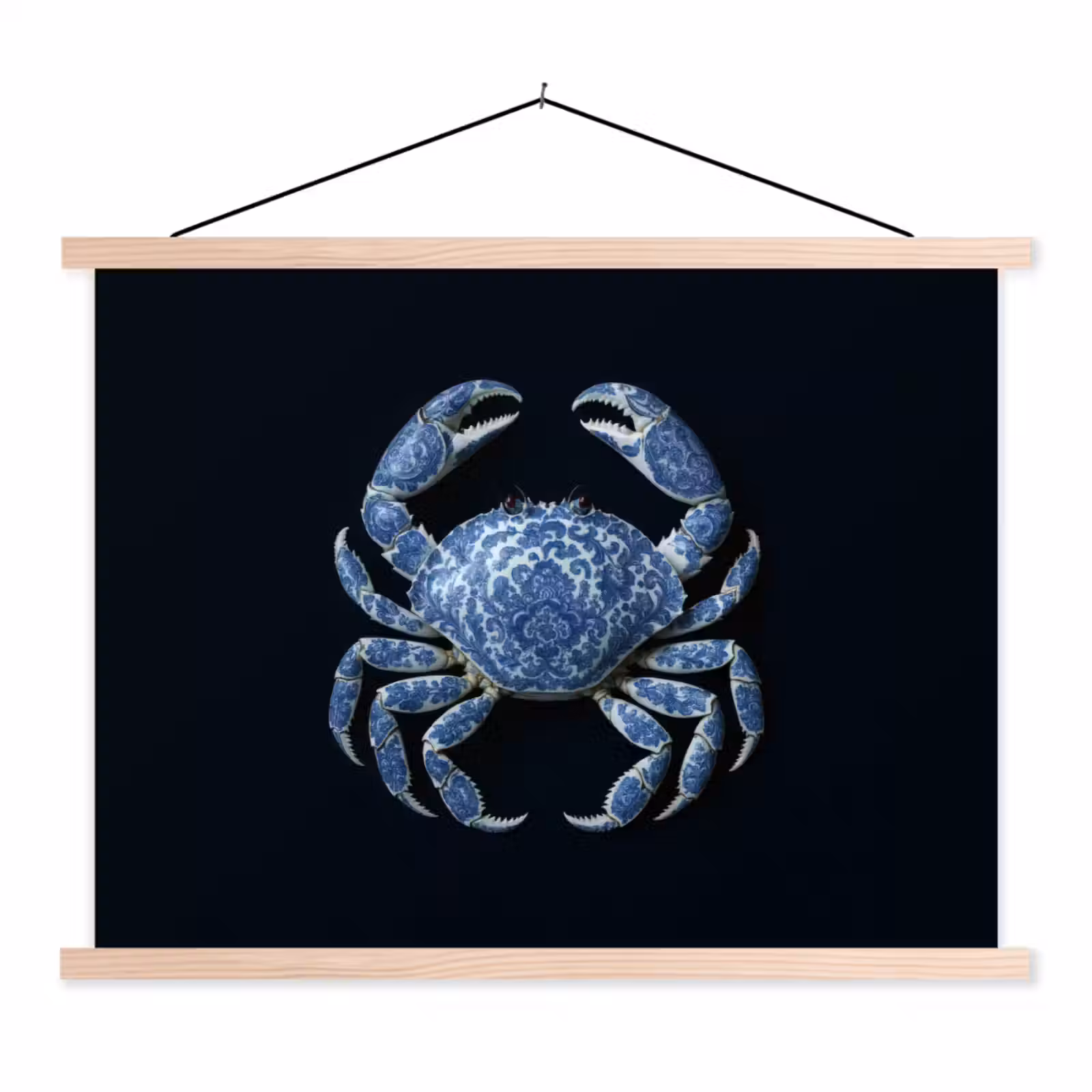 Schoolplaat - Krab - Delfts blauw - Dieren — 1