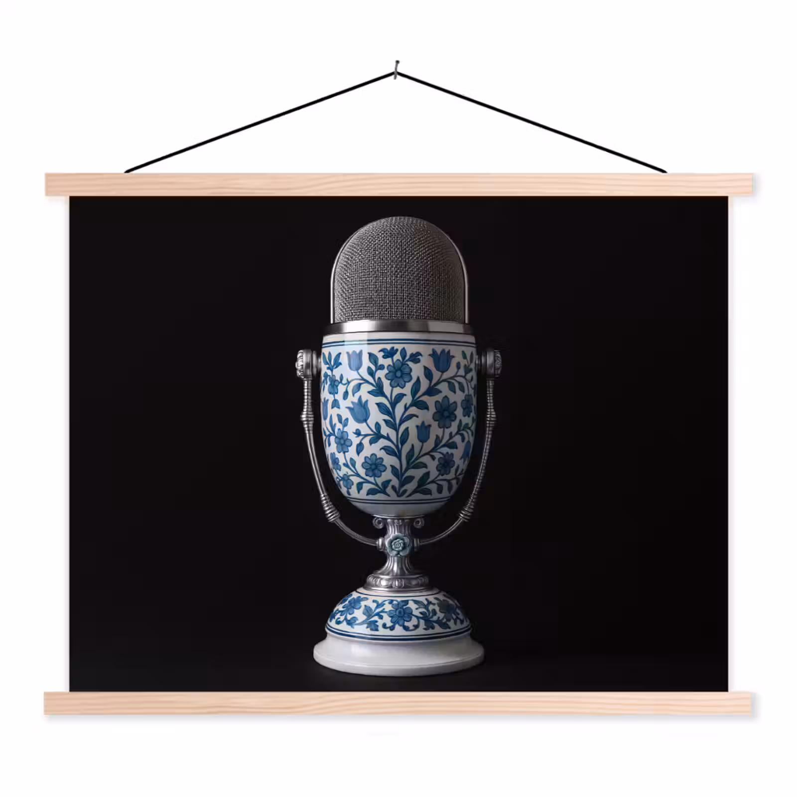 Schoolplaat - Microfoon - Delfts blauw - Muziek — 1