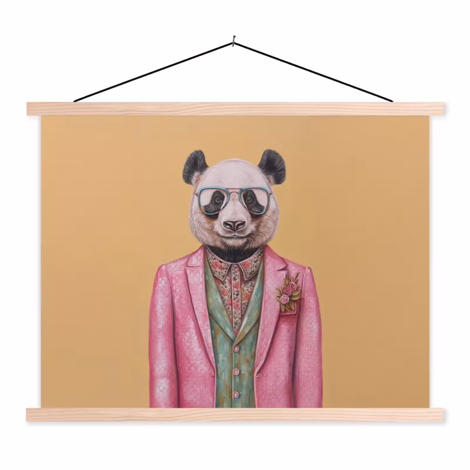 Schoolplaat - Panda - Pak - Zonnebril - Blauw — 1