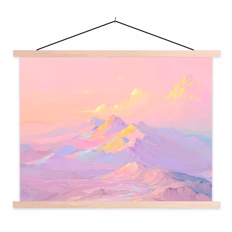 Schoolplaat - Bergtoppen - Wolken - Dromerig — 1