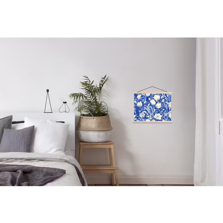 Schoolplaat - Bloemen - Delfts Blauw - Patroon - Tulp — 2