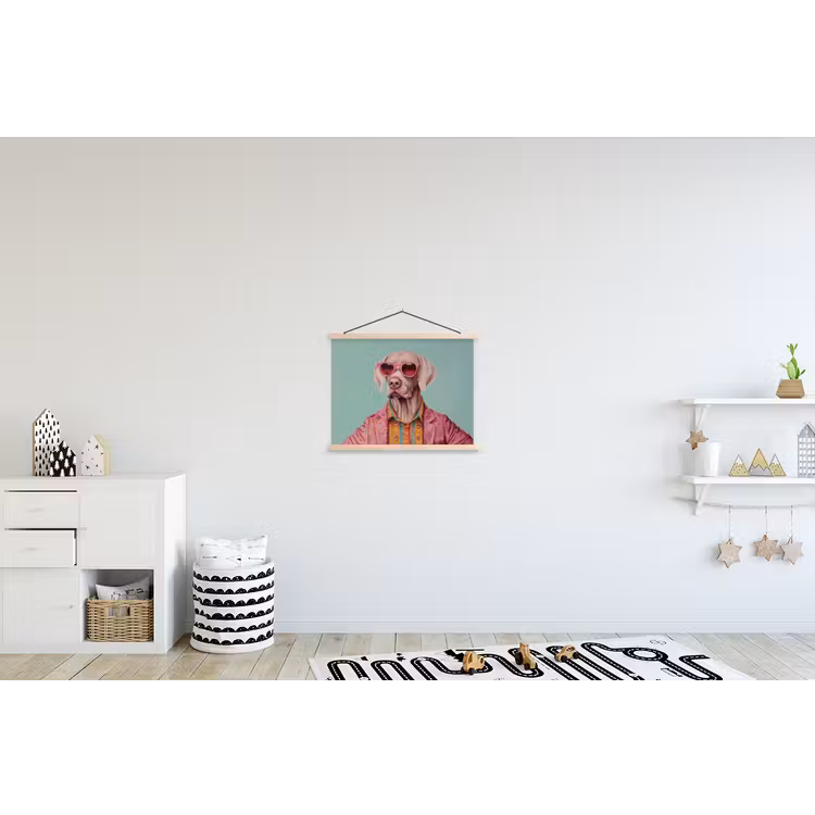 Schoolplaat - Hond - Overhemd - Bloemen - Bril — 3