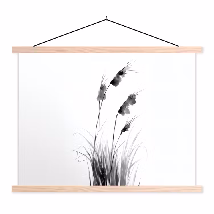 Schoolplaat - Minimalistisch - Stelen - Wit — 1