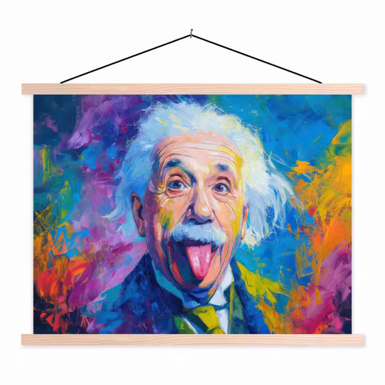 Schoolplaat - Oude man - Expressief - Kleurrijk — 1