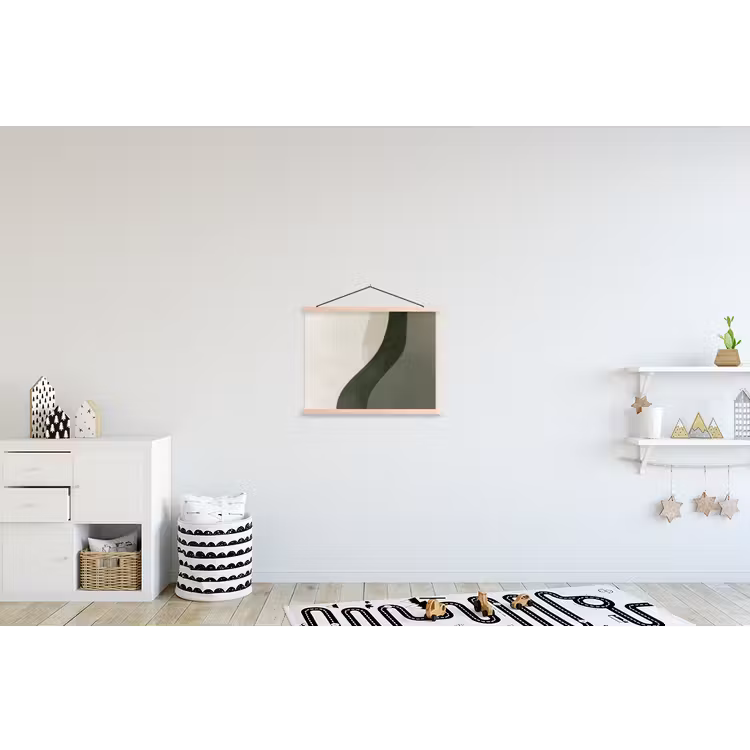 Schoolplaat - Japandi - Groen - Abstract - Modern — 3
