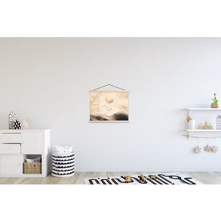 Schoolplaat - Landschap - Japandi - vogel — 3