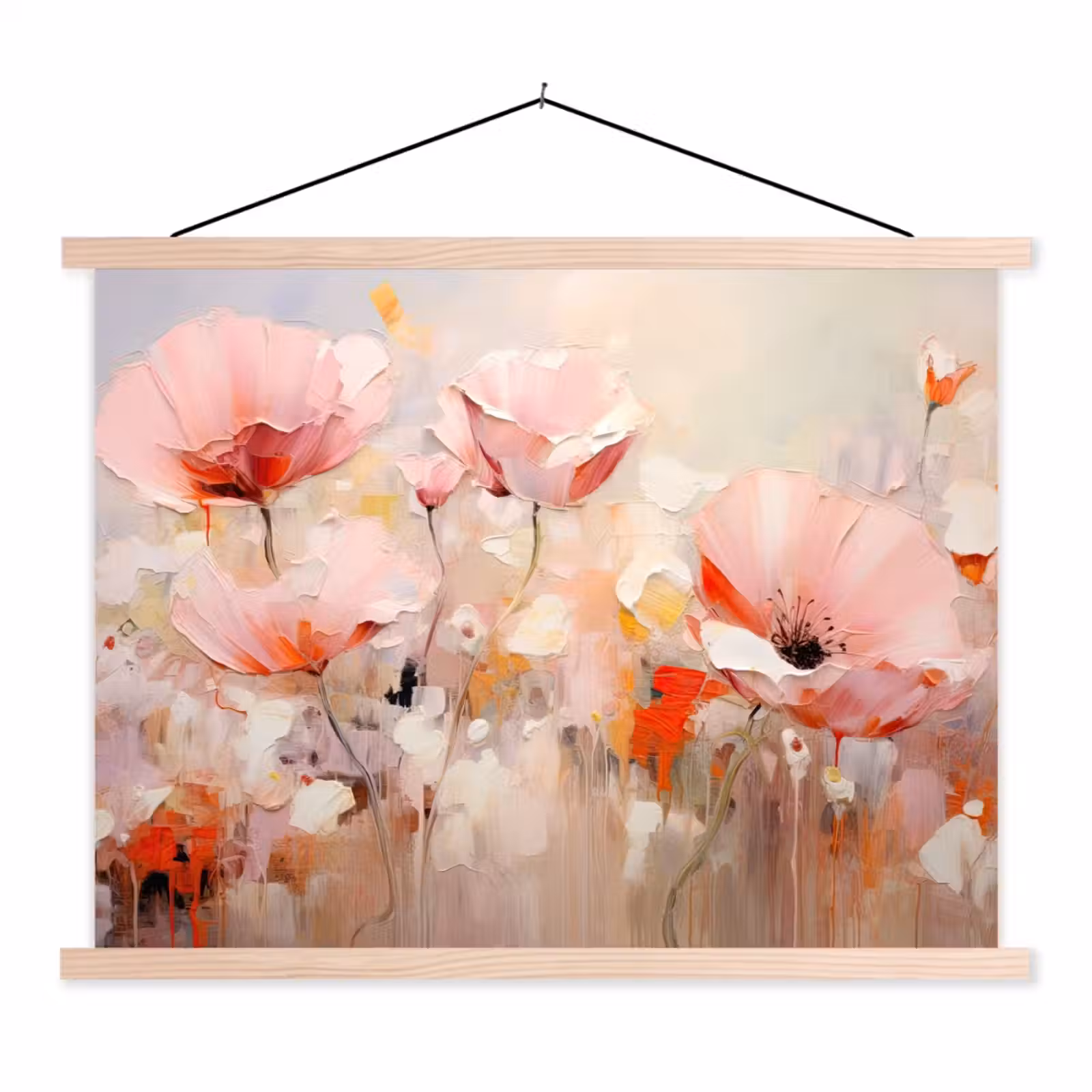 Schoolplaat - Bloemen - Watercolor - Roze - Abstract - Kunst — 1