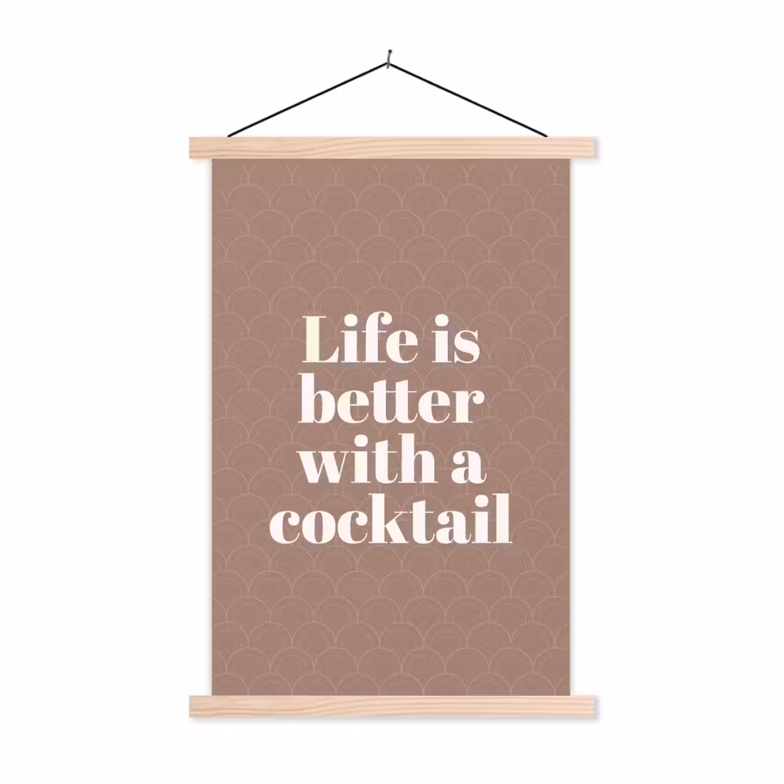 Schoolplaat - Cocktail - Tekst - Patroon - Wit — 1