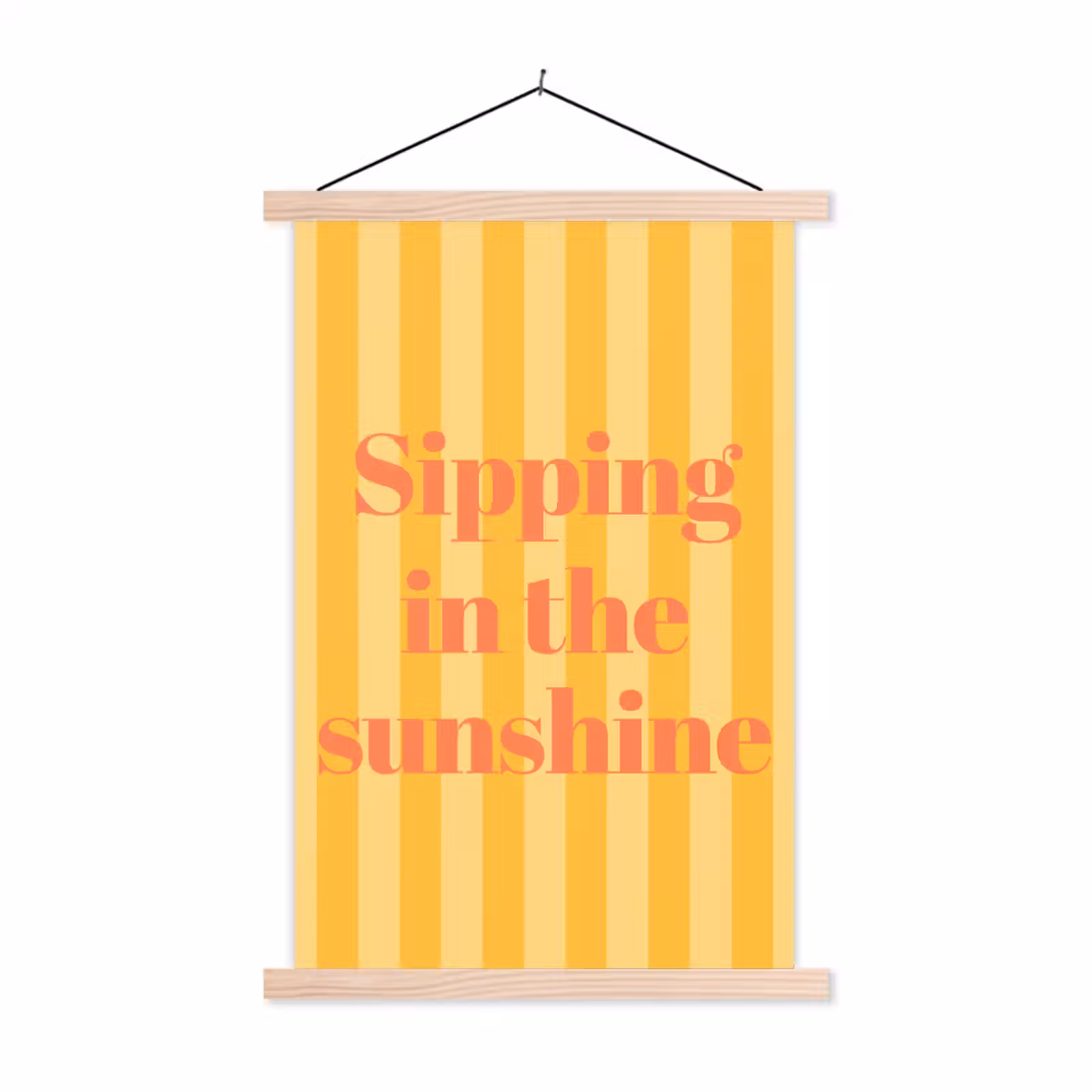 Schoolplaat - Gestreept - Geel - Sunshine - Letters — 1
