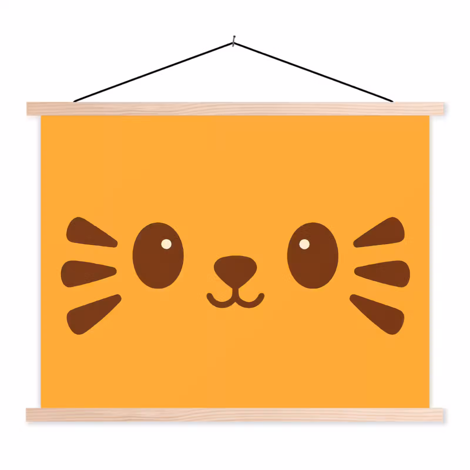 Schoolplaat - Kat - Simplistisch - Oranje - Vrolijk — 1