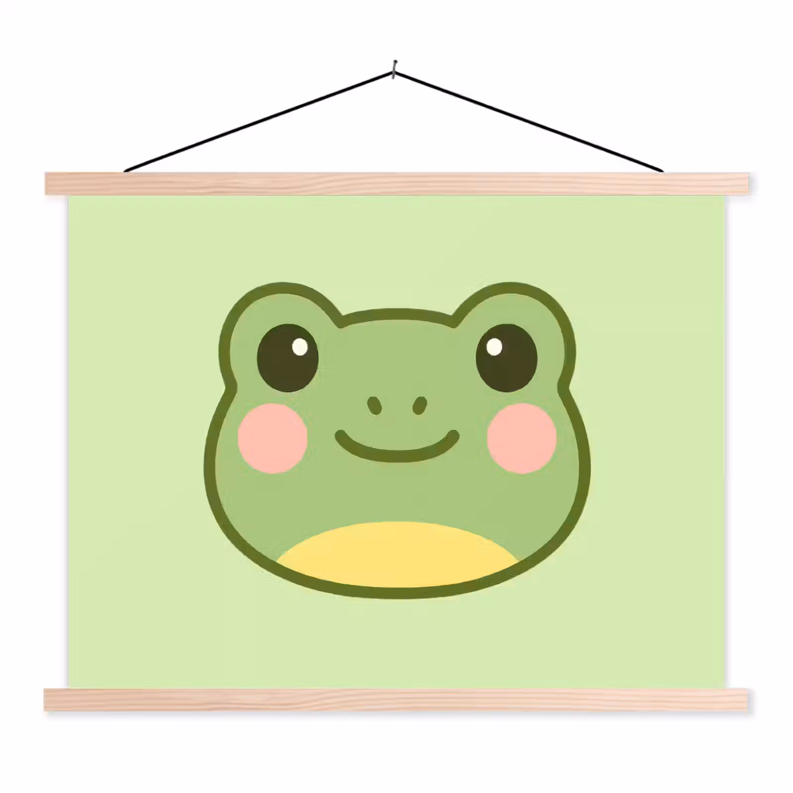 Schoolplaat - Kikker - Groen - Vriendelijkheid — 1