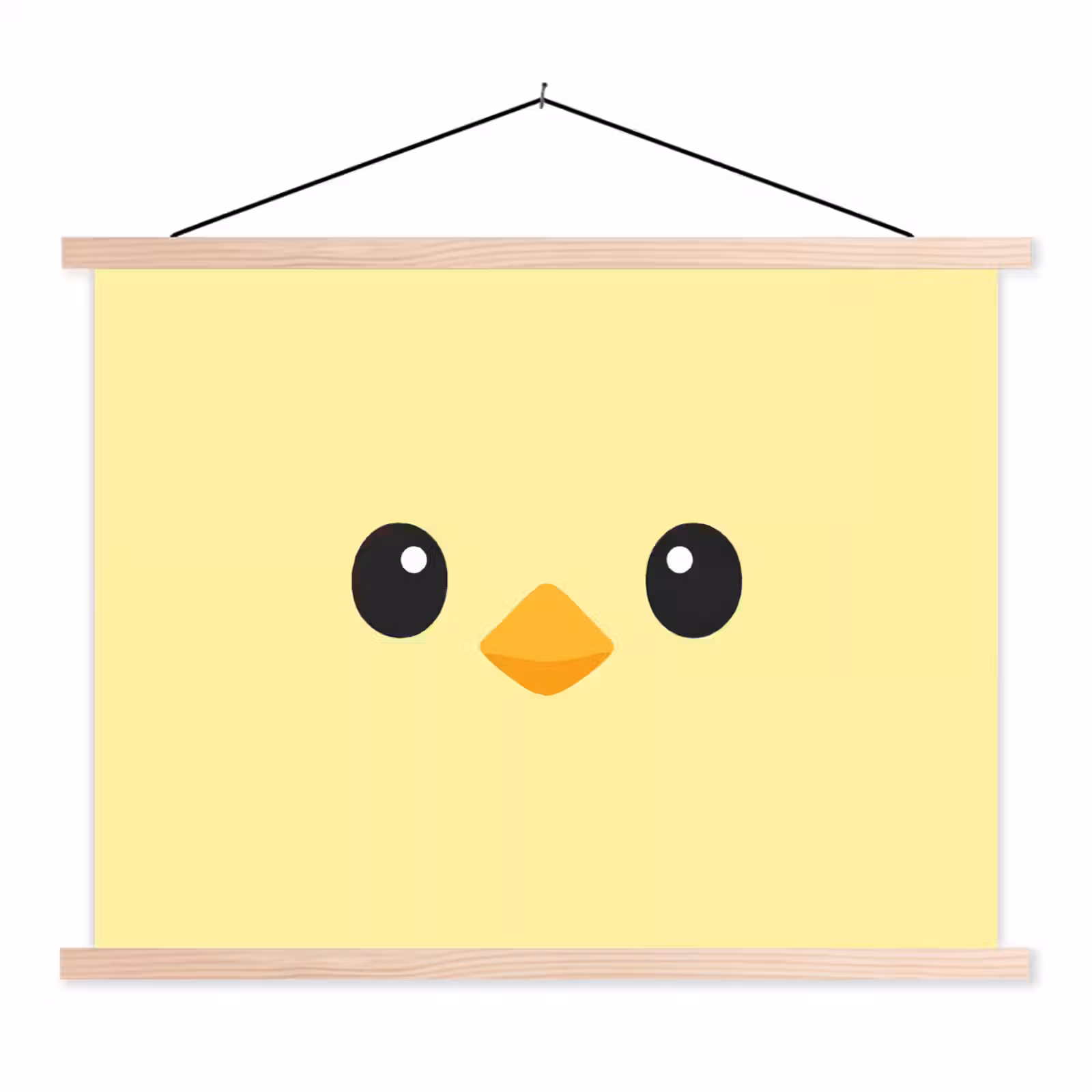 Schoolplaat - Kuiken - Vrolijk - Geel - Minimalistisch — 1