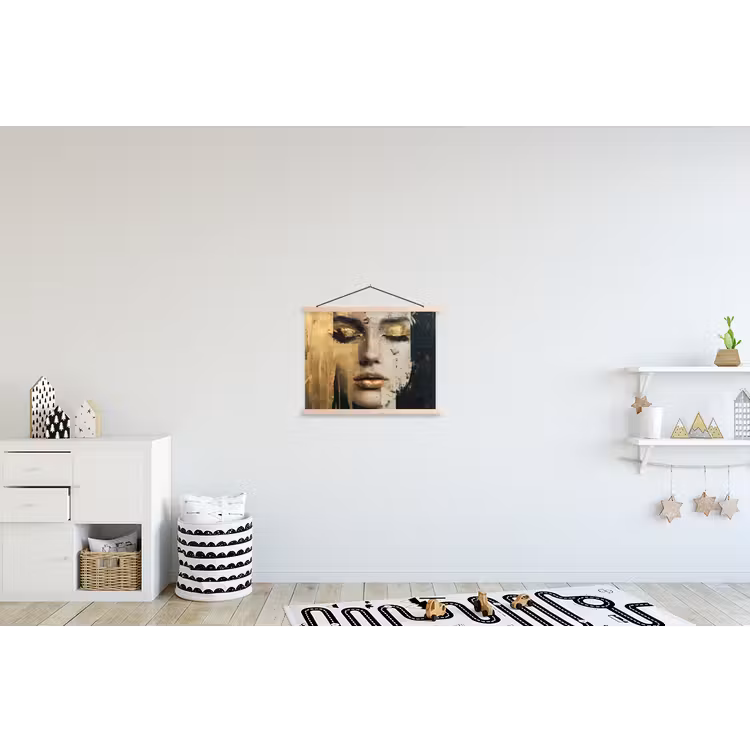 Schoolplaat - Abstract - Goud - Gezicht - Lippen — 3