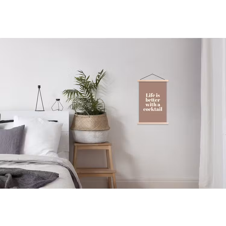 Schoolplaat - Cocktail - Tekst - Patroon - Wit — 2