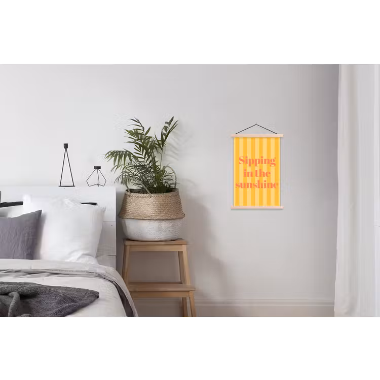Schoolplaat - Gestreept - Geel - Sunshine - Letters — 2