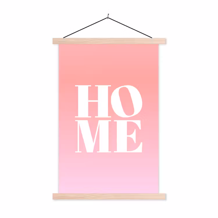 Schoolplaat - Home - Letters - Groot - Roze — 1